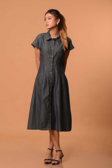 No-Repeat Denim Dress